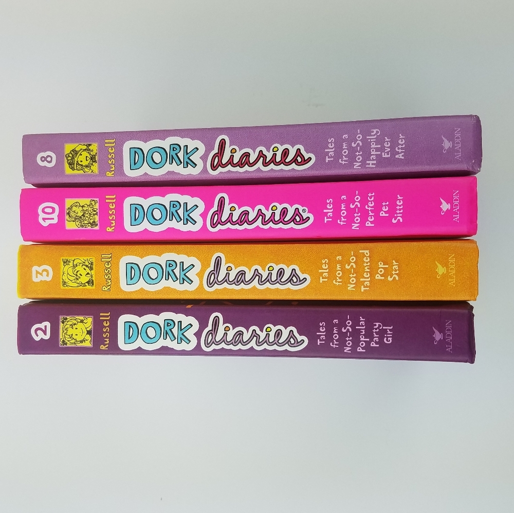 Hold for Anaansa - Lot of 4 Dork Diaries Kids Books Series Rachel
